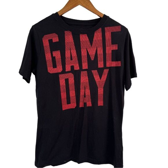 Xersion Black and Red Game Time Graphic T-Shirt Short Sleeved Boys Size XL 18/20 - Picture 1 of 5